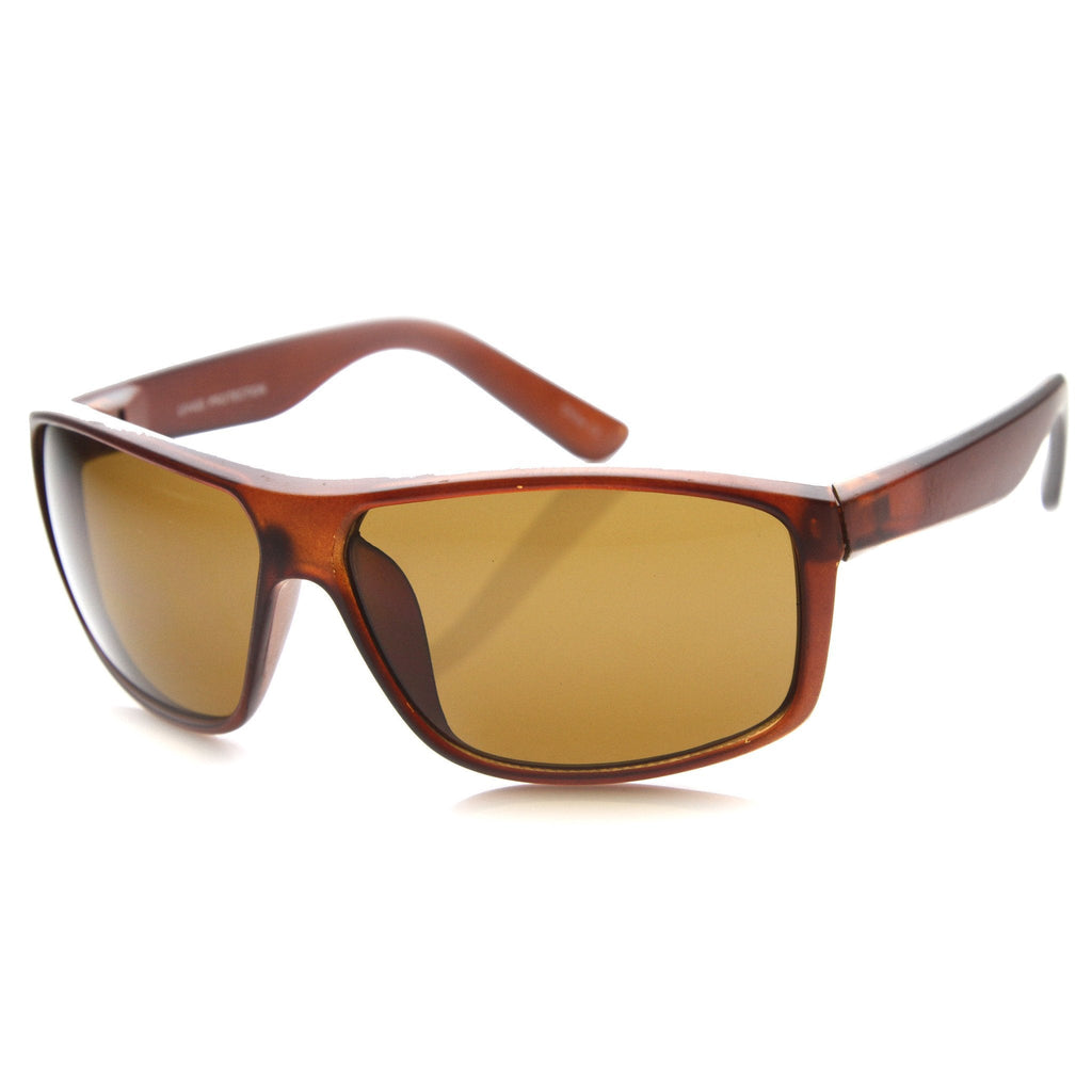 Men's Rectangular Active Sports Composite Lens Sunglasses 9873