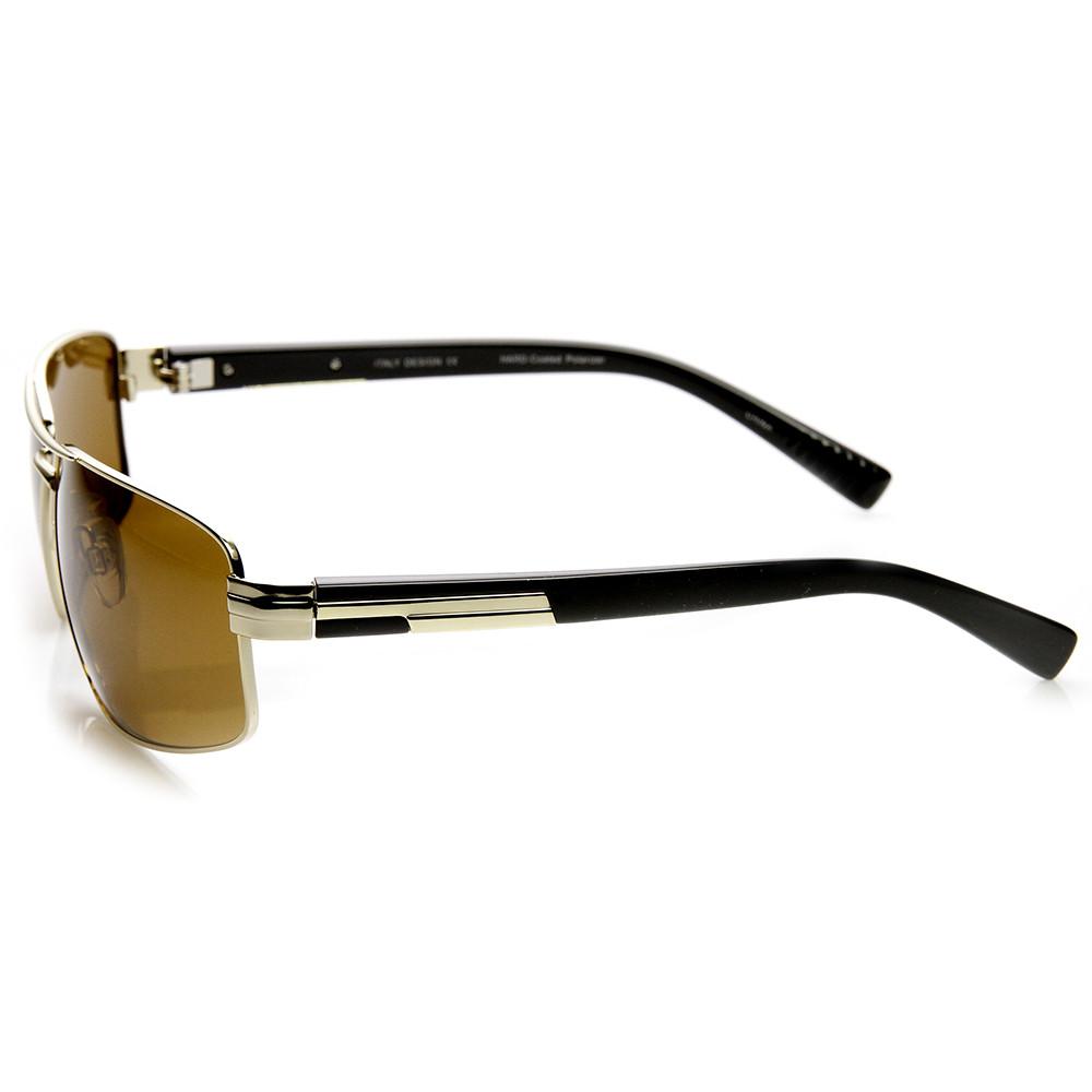Mens Premium Square Polarized Aviator Sunglasses 9271