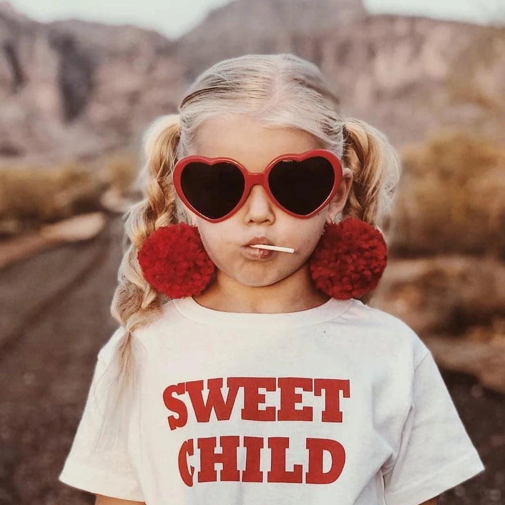 Cute Womens Lolita Sweet Heart Shape Sunglasses 8182