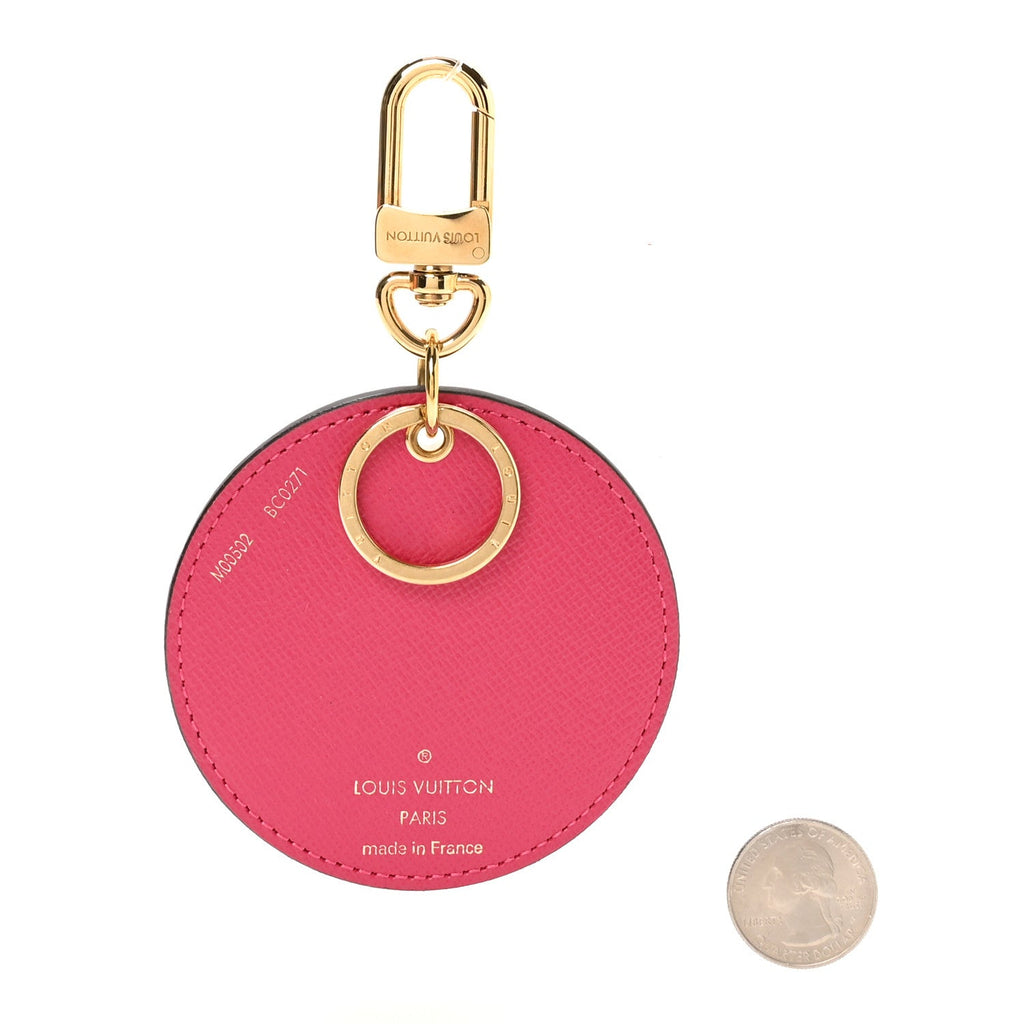 Damier Azur 2021 Christmas Animation Hollywood Bag Charm Fuchsia