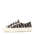 Canvas Oblique Walk'N'Dior Low Top Platform Sneakers 36.5 Deep Blue