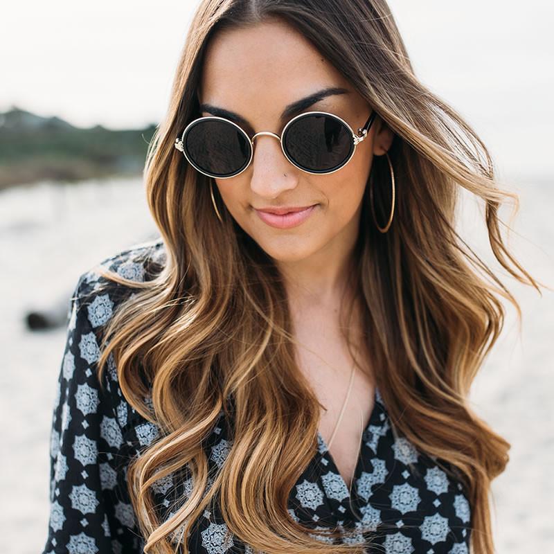 Vintage Dapper Round Ornate Sunglasses 9867