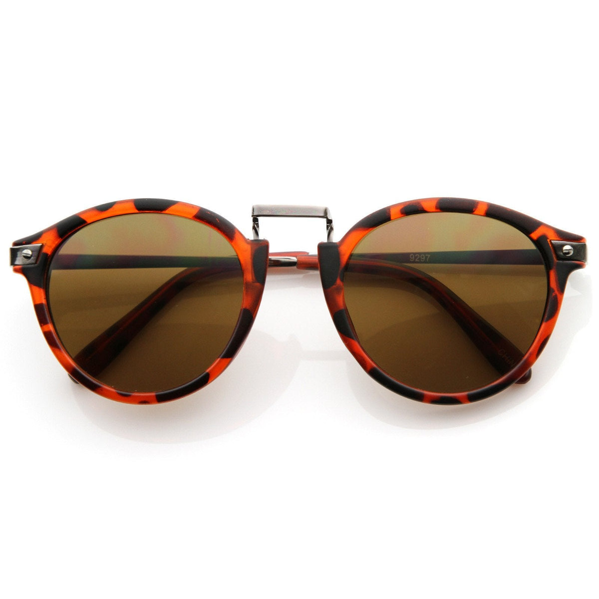 Vintage Steampunk Inspired Round Horned Rim Frame Sunglasses