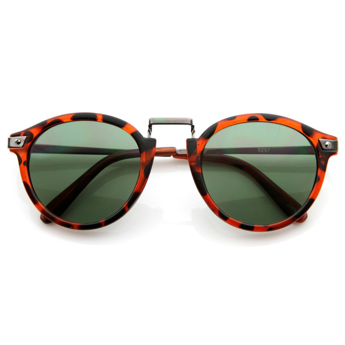 Vintage Steampunk Inspired Round Horned Rim Frame Sunglasses