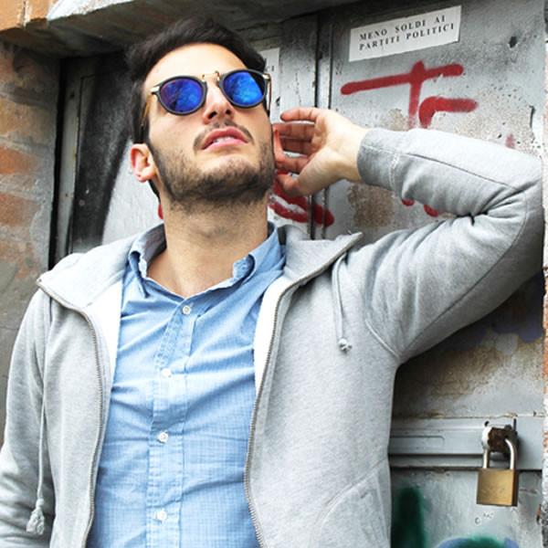Vintage Steampunk Inspired Round Horned Rim Frame Sunglasses