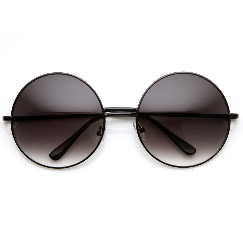 Oversize Vintage Inspired Metal Round Circle Sunglasses