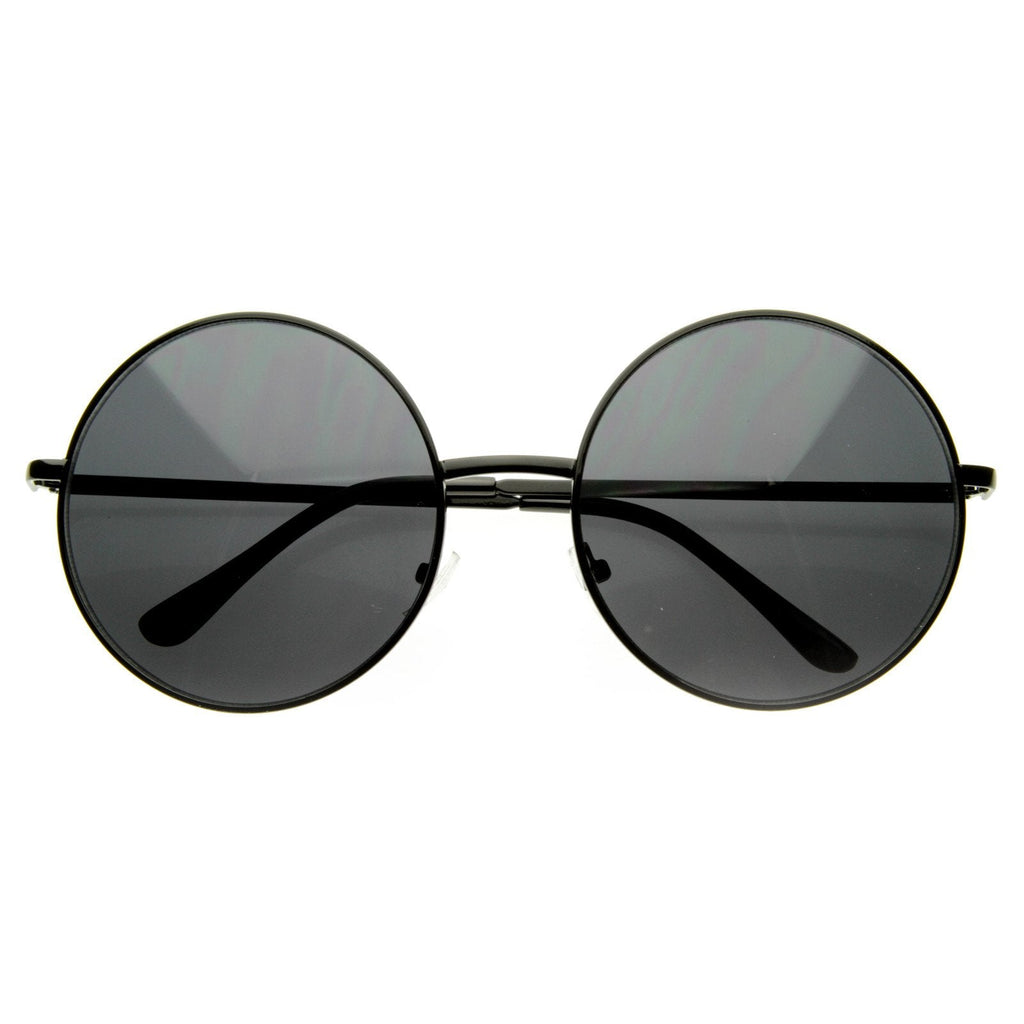 Oversize Vintage Inspired Metal Round Circle Sunglasses