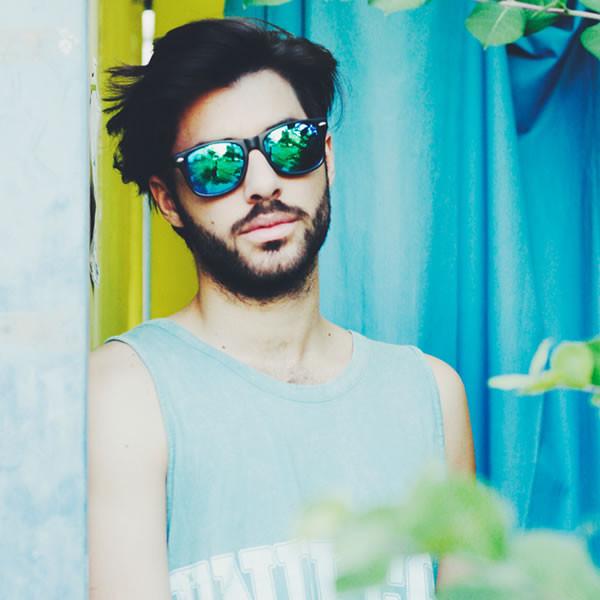 Retro Matte Black Flash Mirrored Lens Horned Rim Sunglasses
