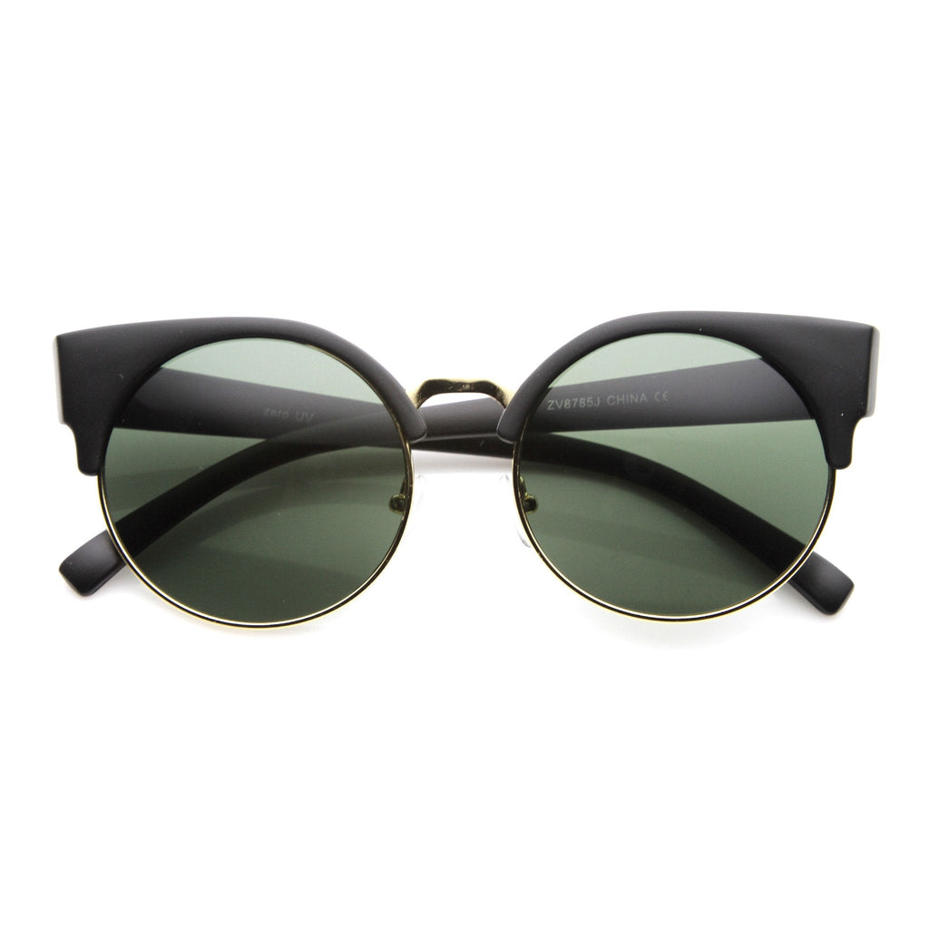 Vintage Indie Round Circle Cat Eye Sunglasses