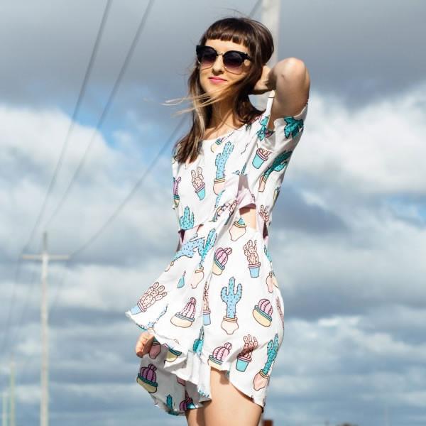 Vintage Indie Round Circle Cat Eye Sunglasses