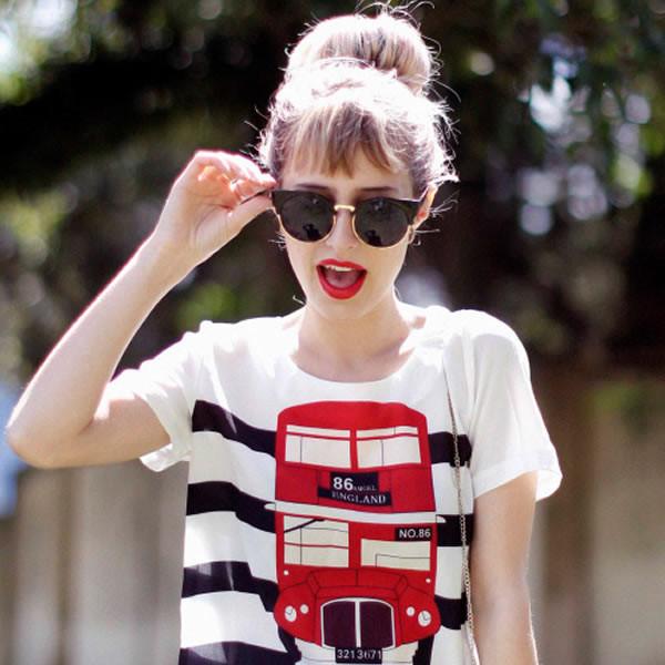Vintage Indie Round Circle Cat Eye Sunglasses