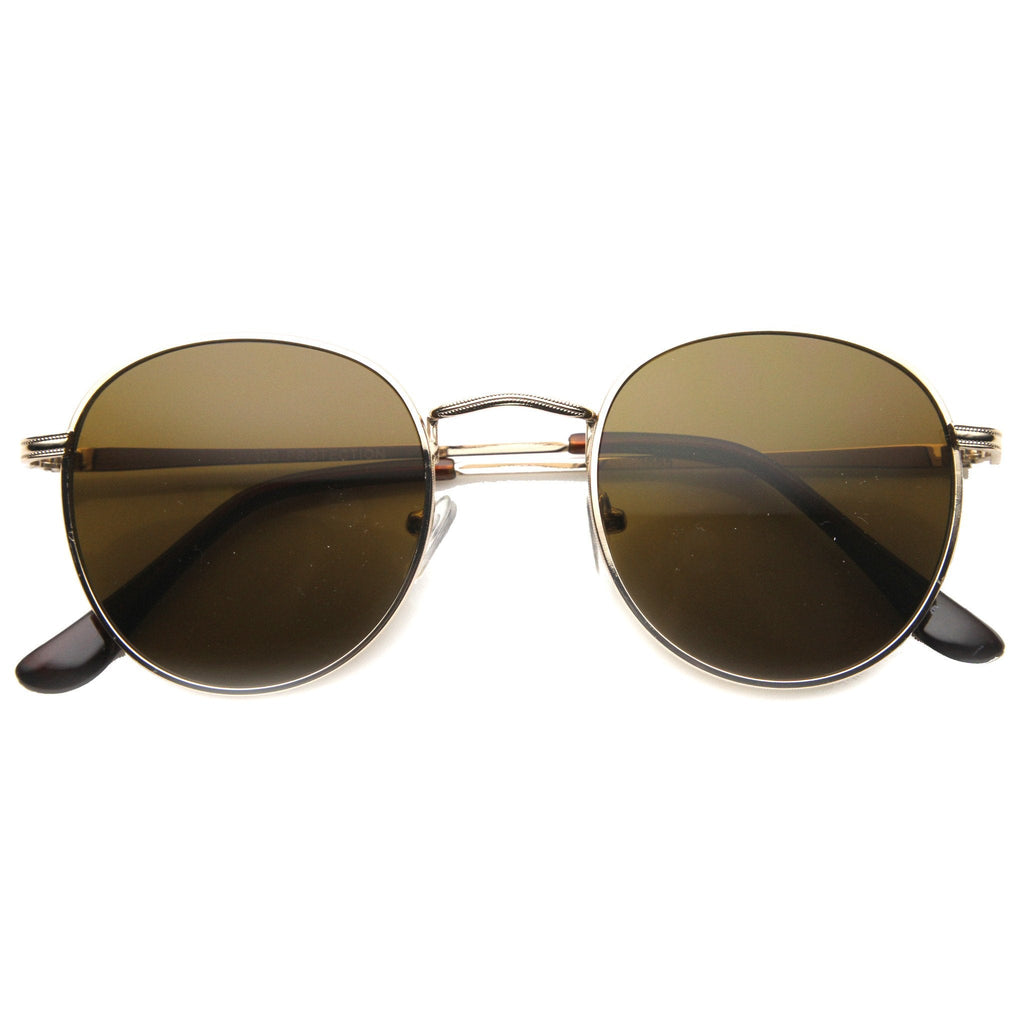 Retro Indie Hipster Round Metal Sunglasses