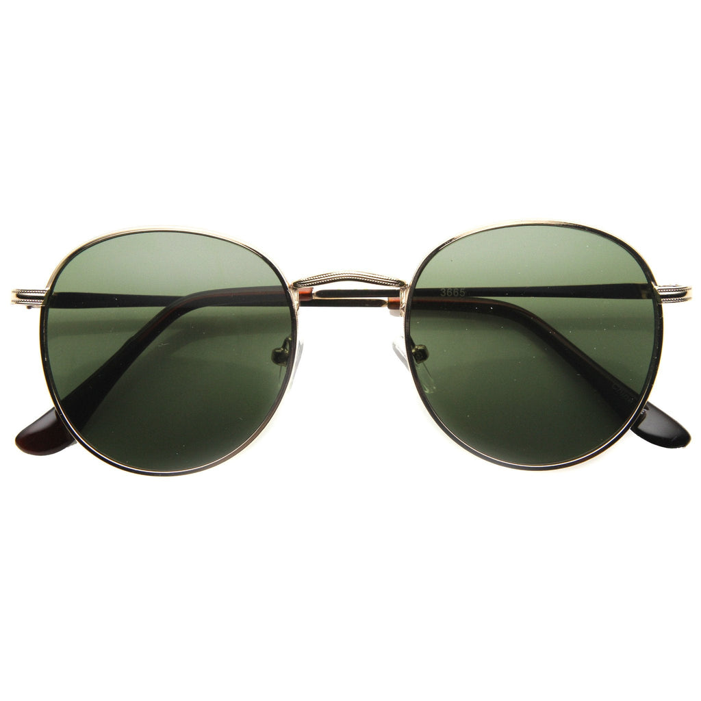Retro Indie Hipster Round Metal Sunglasses