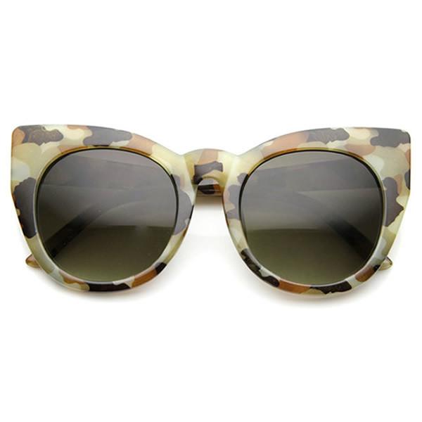 Women's Retro 1960's Mod Oversize Cat Eye Sunglasses