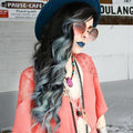 Retro Hippie Oversize Round Color Gradient Lens Sunglasses