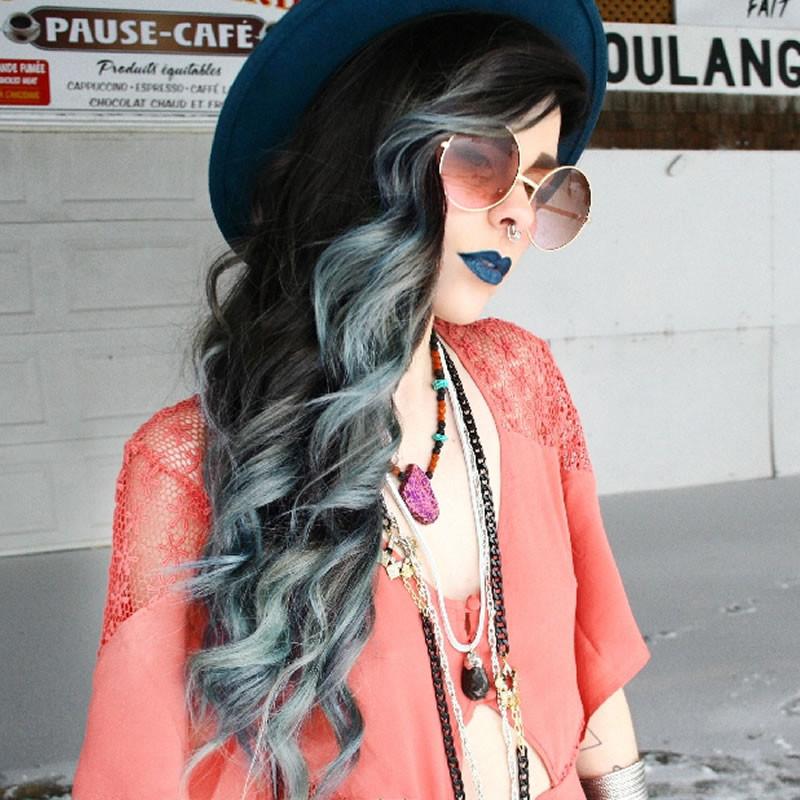 Retro Hippie Oversize Round Color Gradient Lens Sunglasses