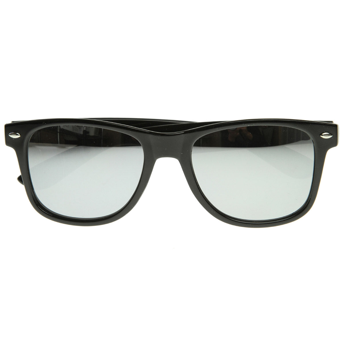 Classic Retro Horn Rimmed Mirrored Lens Sunglasses 8508