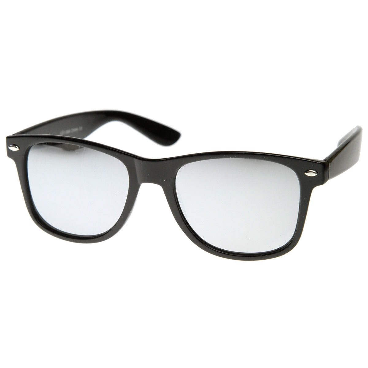 Classic Retro Horn Rimmed Mirrored Lens Sunglasses 8508