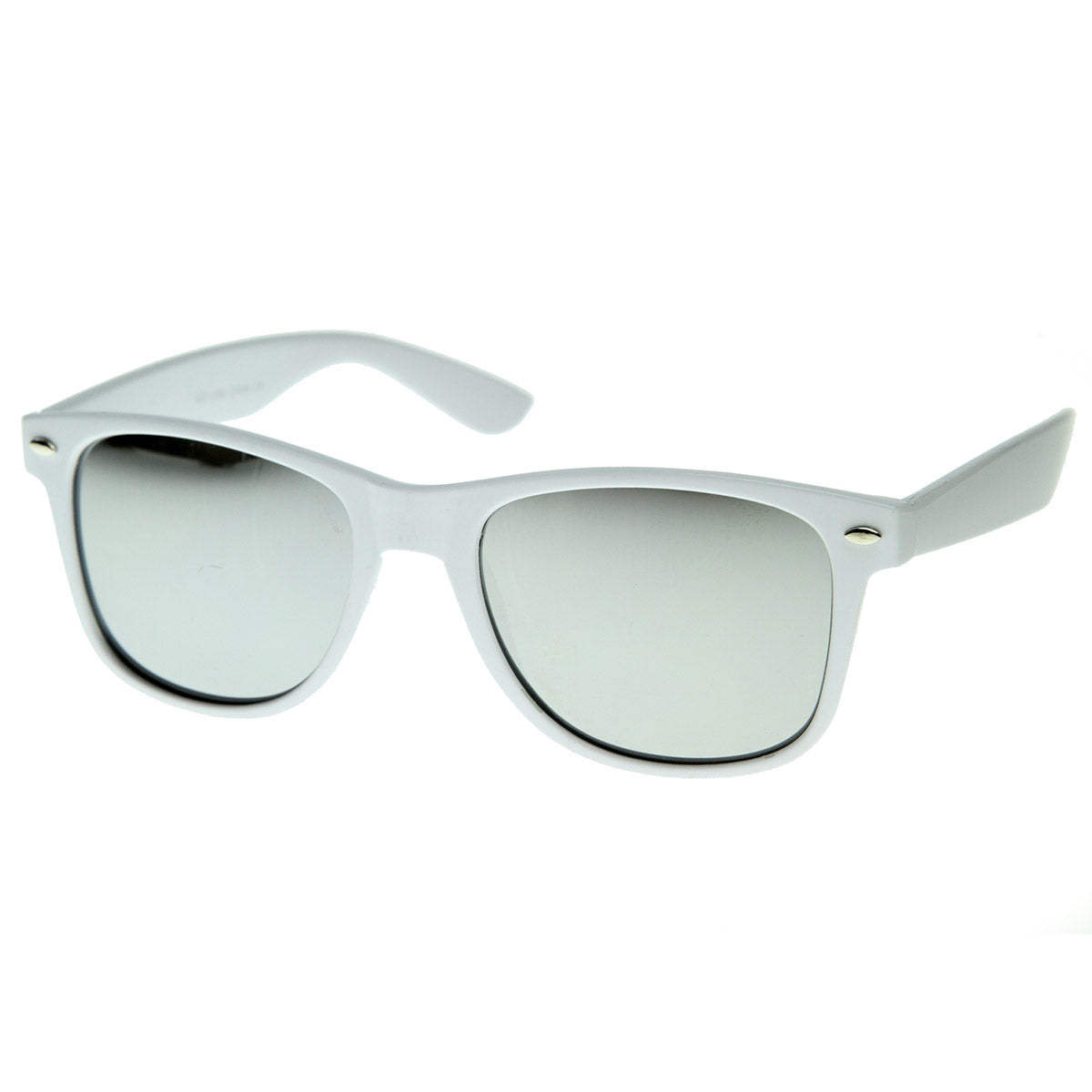 Classic Retro Horn Rimmed Mirrored Lens Sunglasses 8508