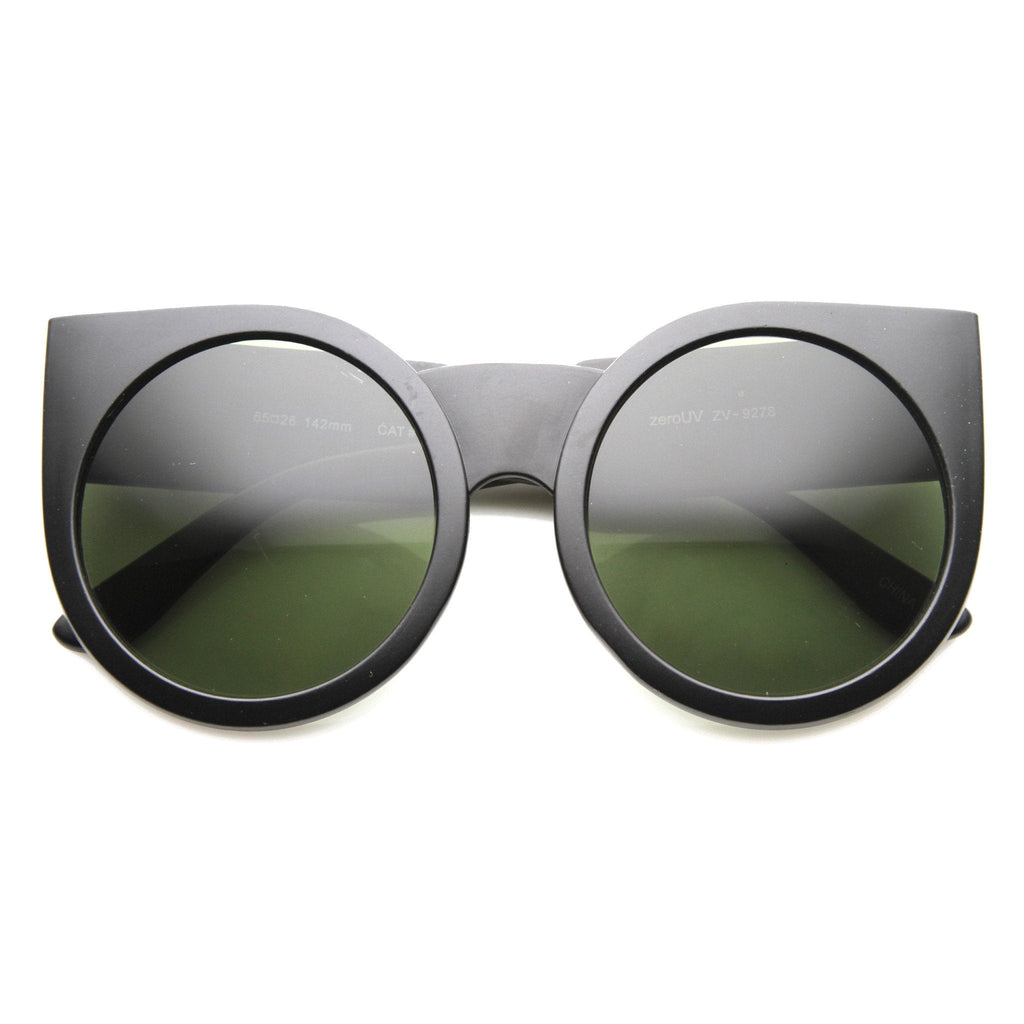 Women's Designer Super Bold Round Cat Eye Sunglasses