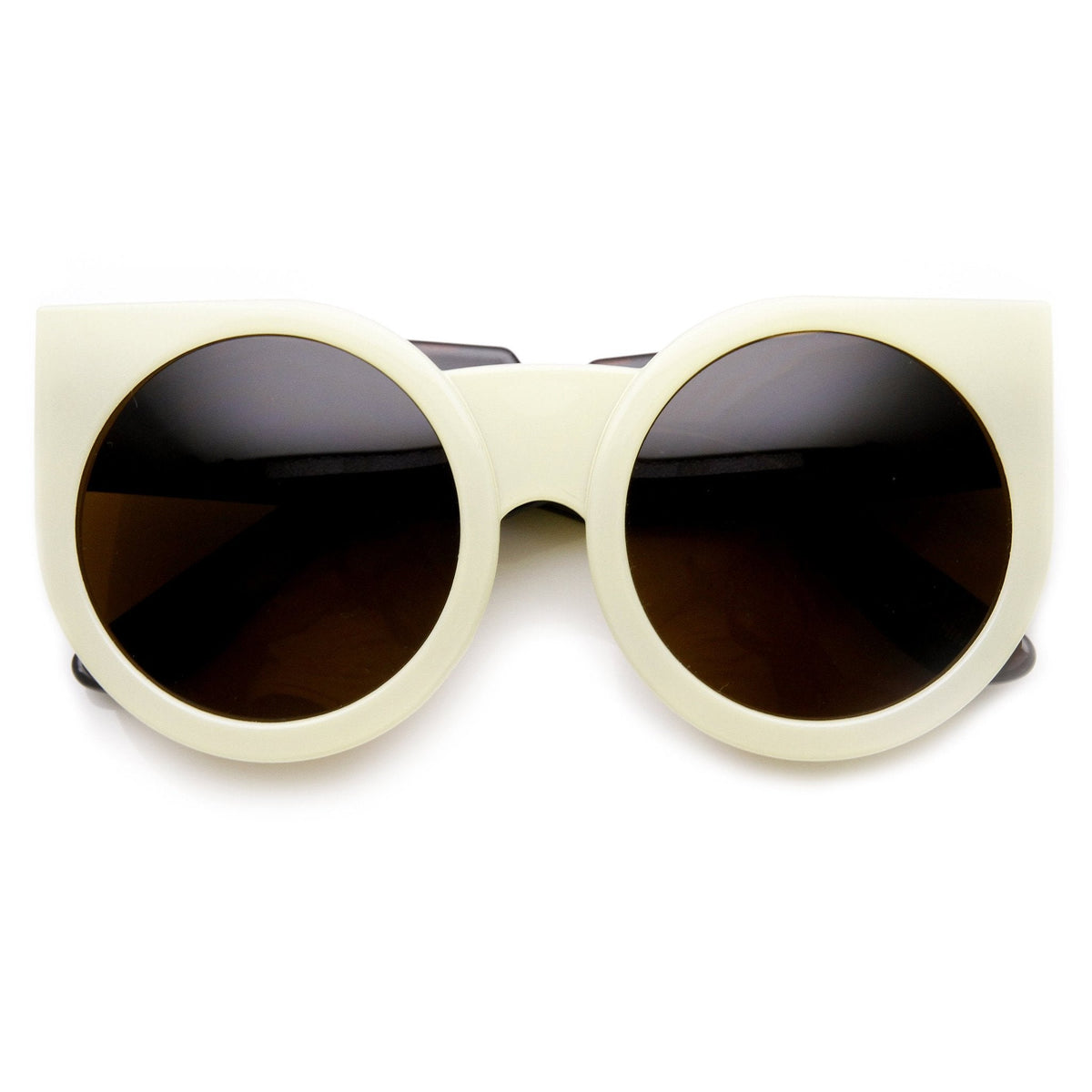 Women's Designer Super Bold Round Cat Eye Sunglasses