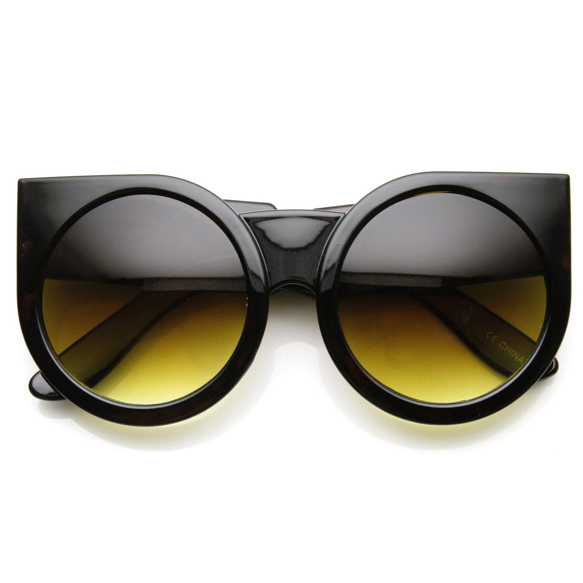 Women's Designer Super Bold Round Cat Eye Sunglasses