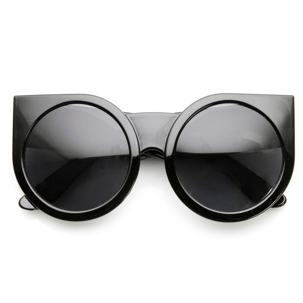 Women's Designer Super Bold Round Cat Eye Sunglasses