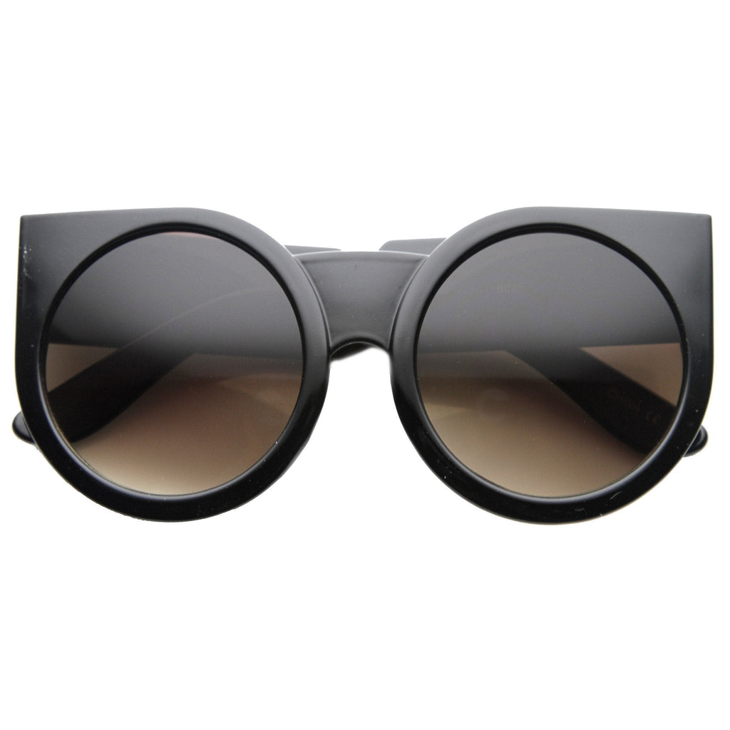 Women's Designer Super Bold Round Cat Eye Sunglasses