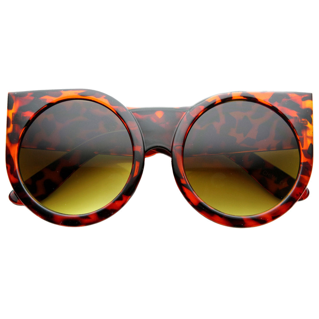 Women's Designer Super Bold Round Cat Eye Sunglasses