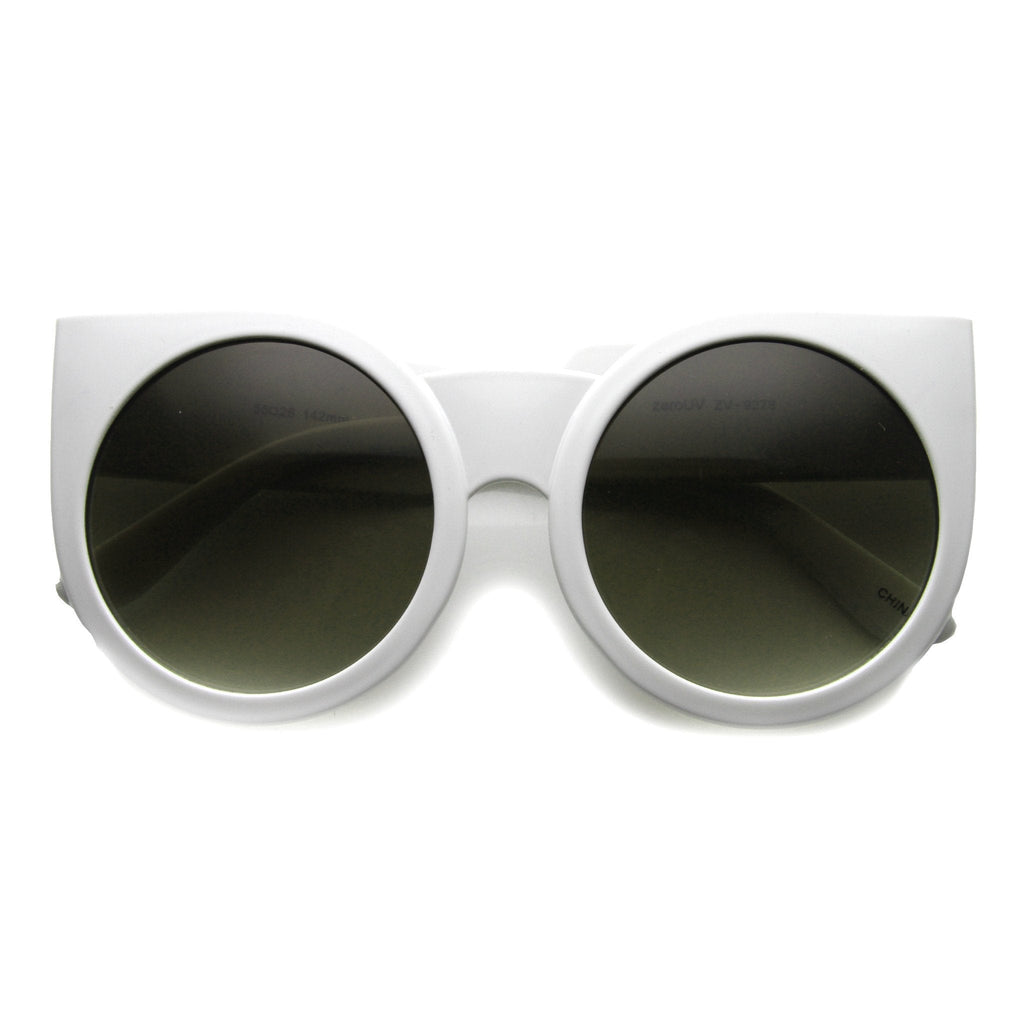 Women's Designer Super Bold Round Cat Eye Sunglasses
