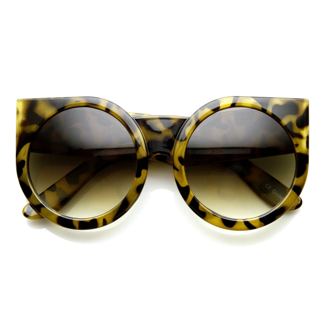 Women's Designer Super Bold Round Cat Eye Sunglasses