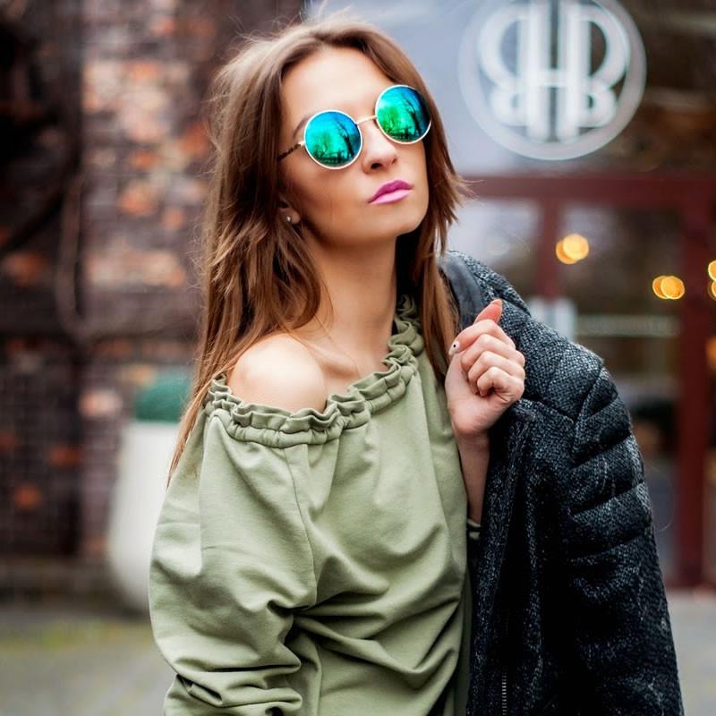 Retro Flash Color Mirror Lens Round Metal Sunglasses