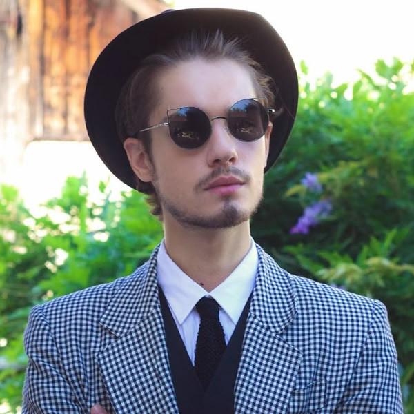 Women's Thin Laser Cut Metal Circle Cat Eye Sunglasses