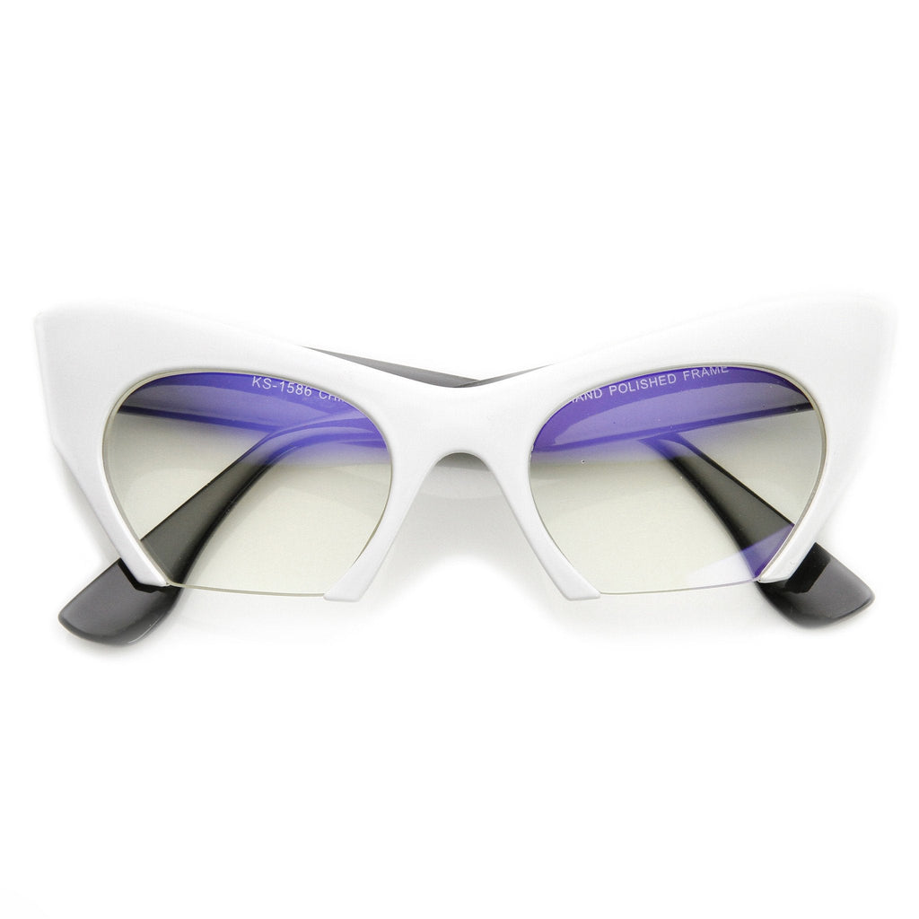 Women's Modern Cat Eye Bottom Cut Sunglasses