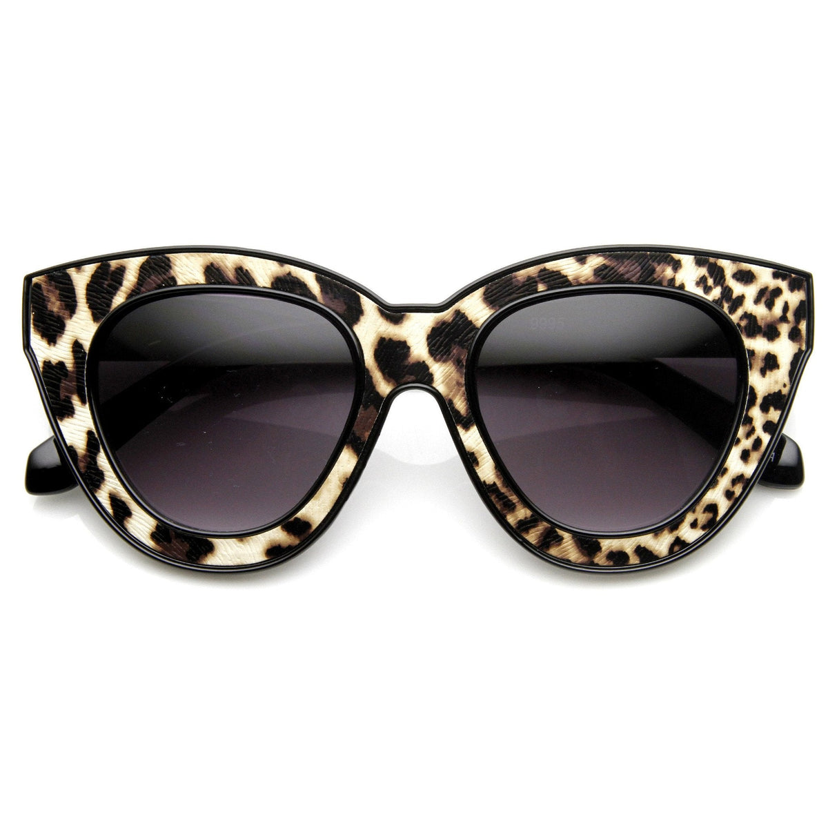 Indie Trendy Womens Block Cut Oversize Cat Eye Sunglasses