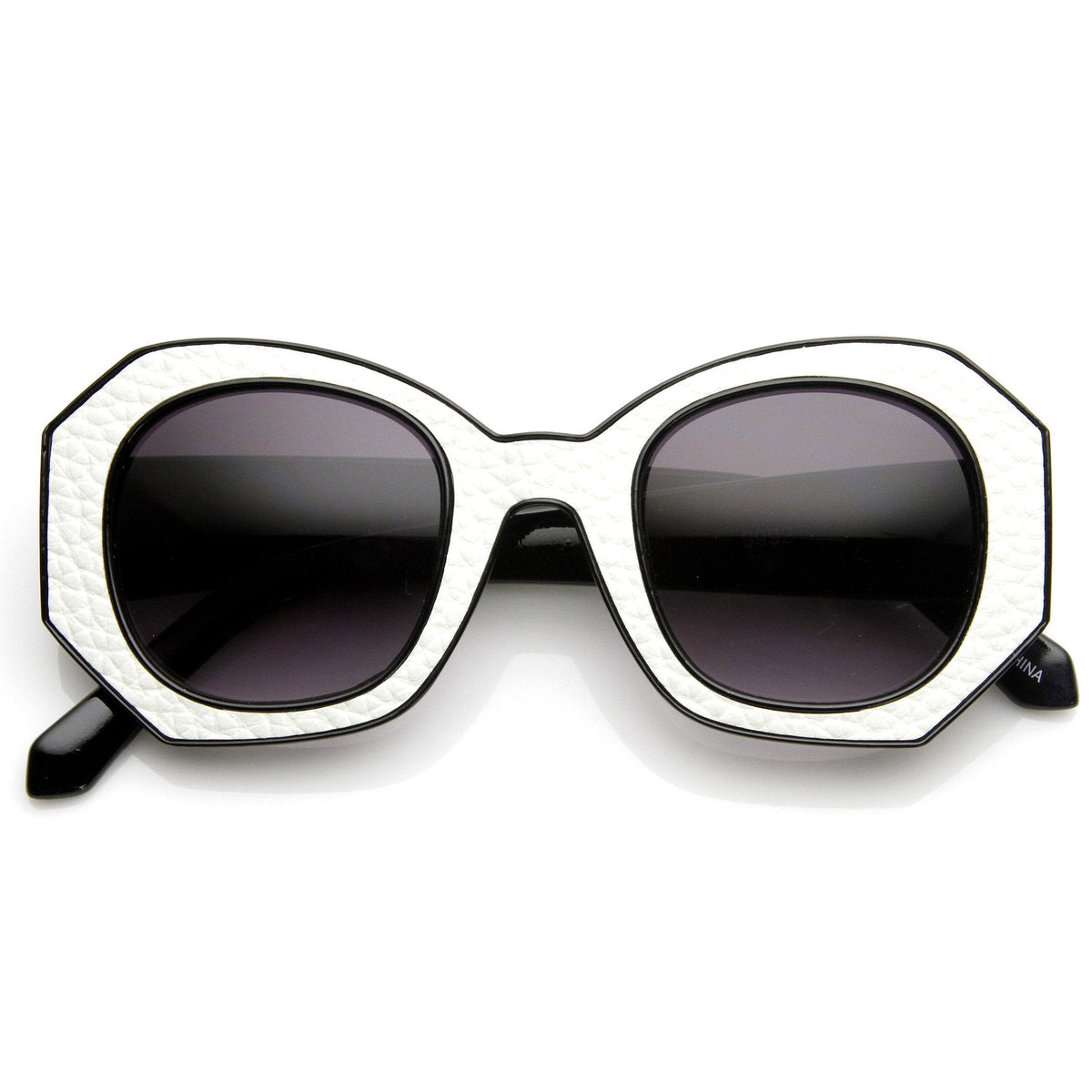 Women's Fashion Block Cut Hexagon Oversize Sunglasses