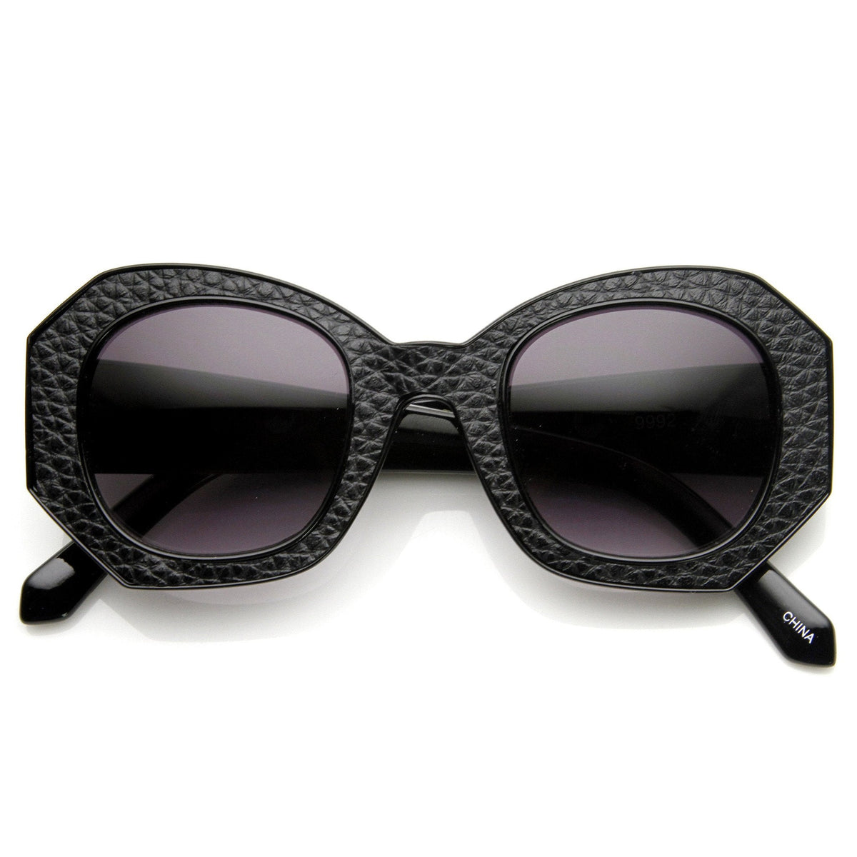 Women's Fashion Block Cut Hexagon Oversize Sunglasses