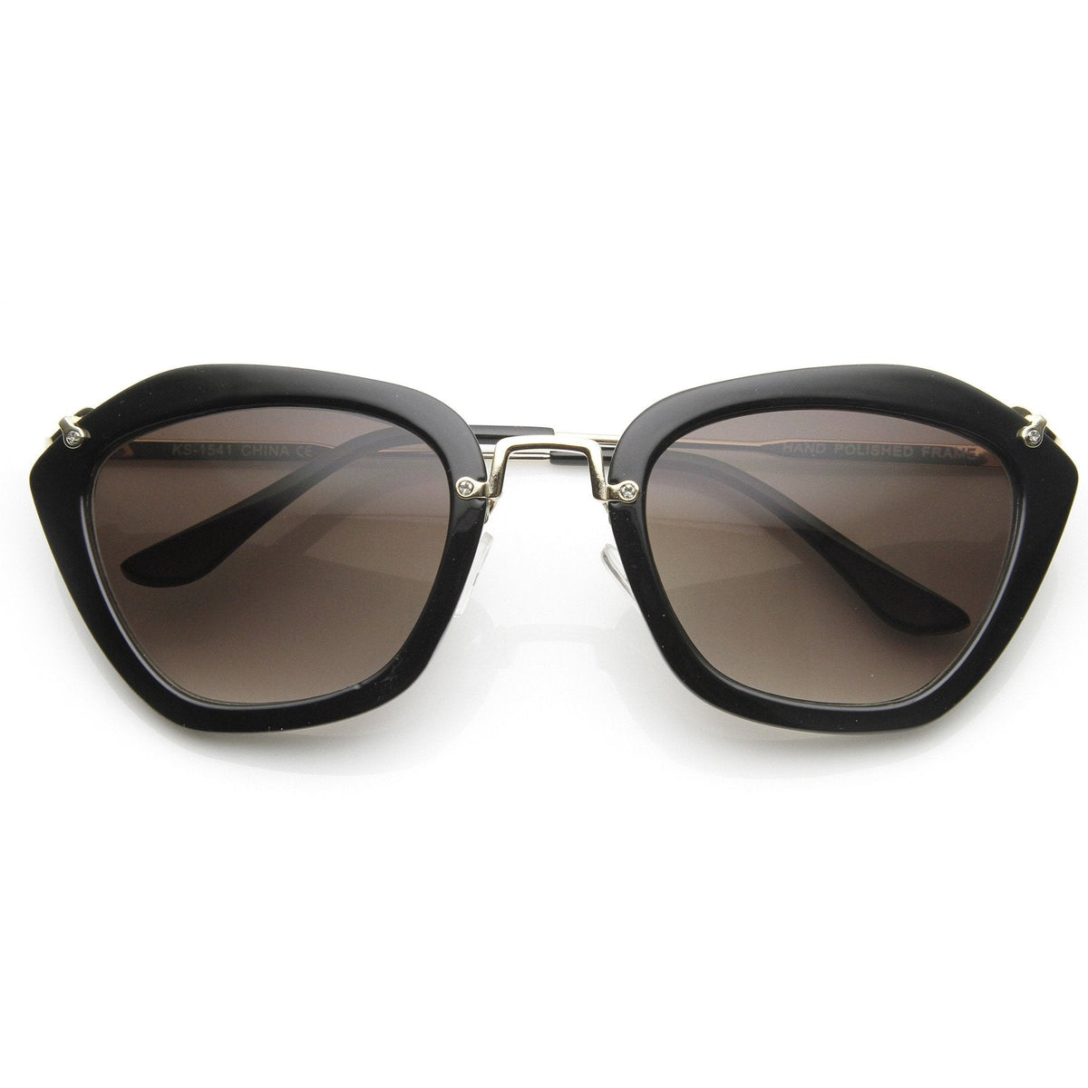 Fashion Hexagon Frame With Metal Accents Women's Sunglasses