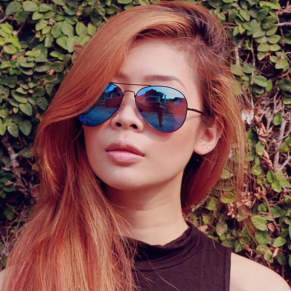 Premium Retro Flash Color Mirrored Lens Aviator Sunglasses