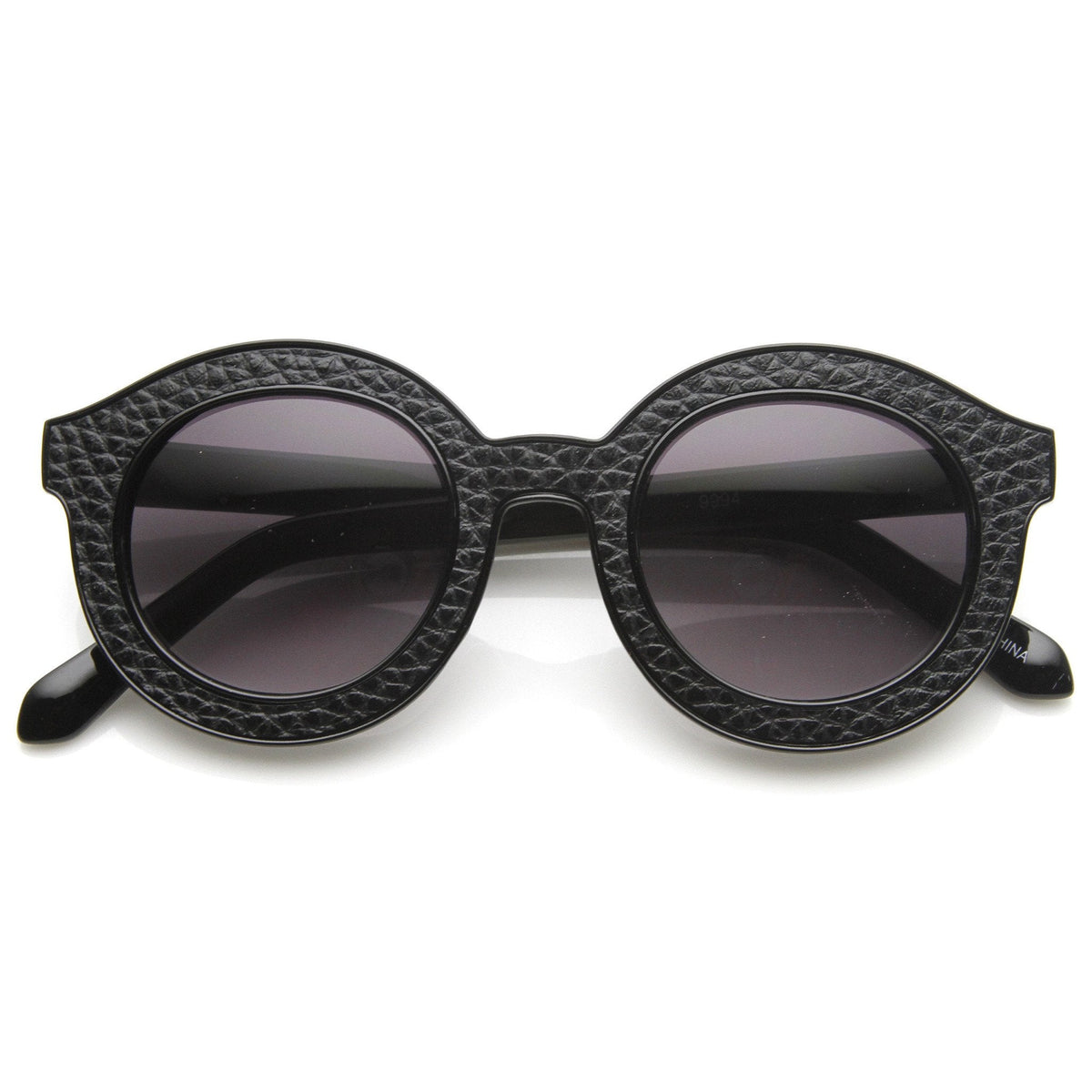 Indie Block Cut Pattern Round Women's Sunglasses