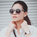 Women's Designer Block Cut Pattern Sunglasses