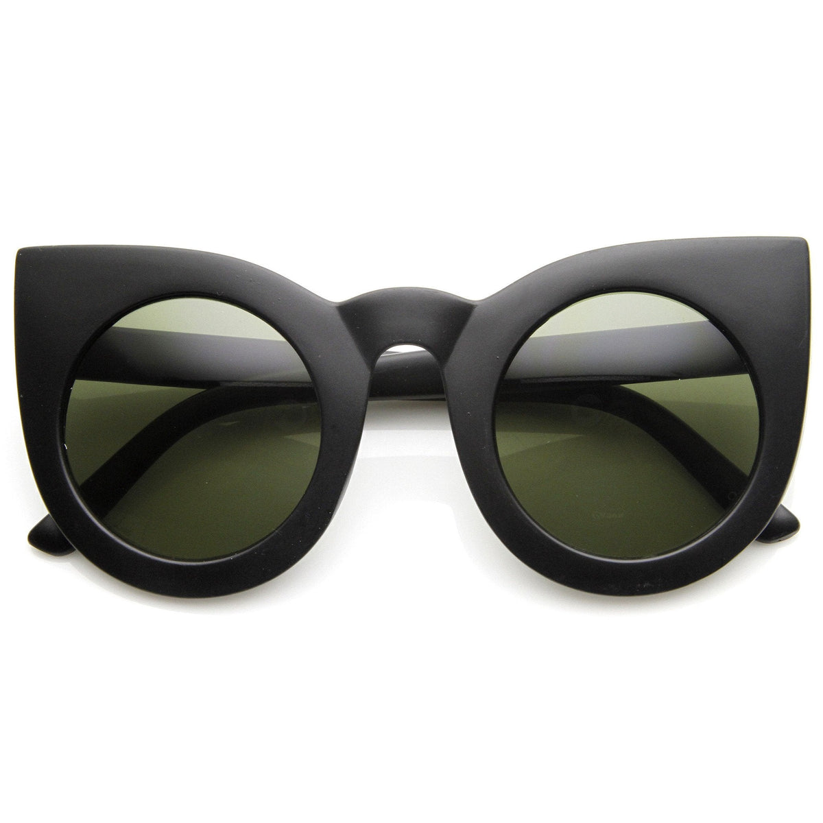 Designer Oversize Round Circle Pointed Cat Eye Sunglasses