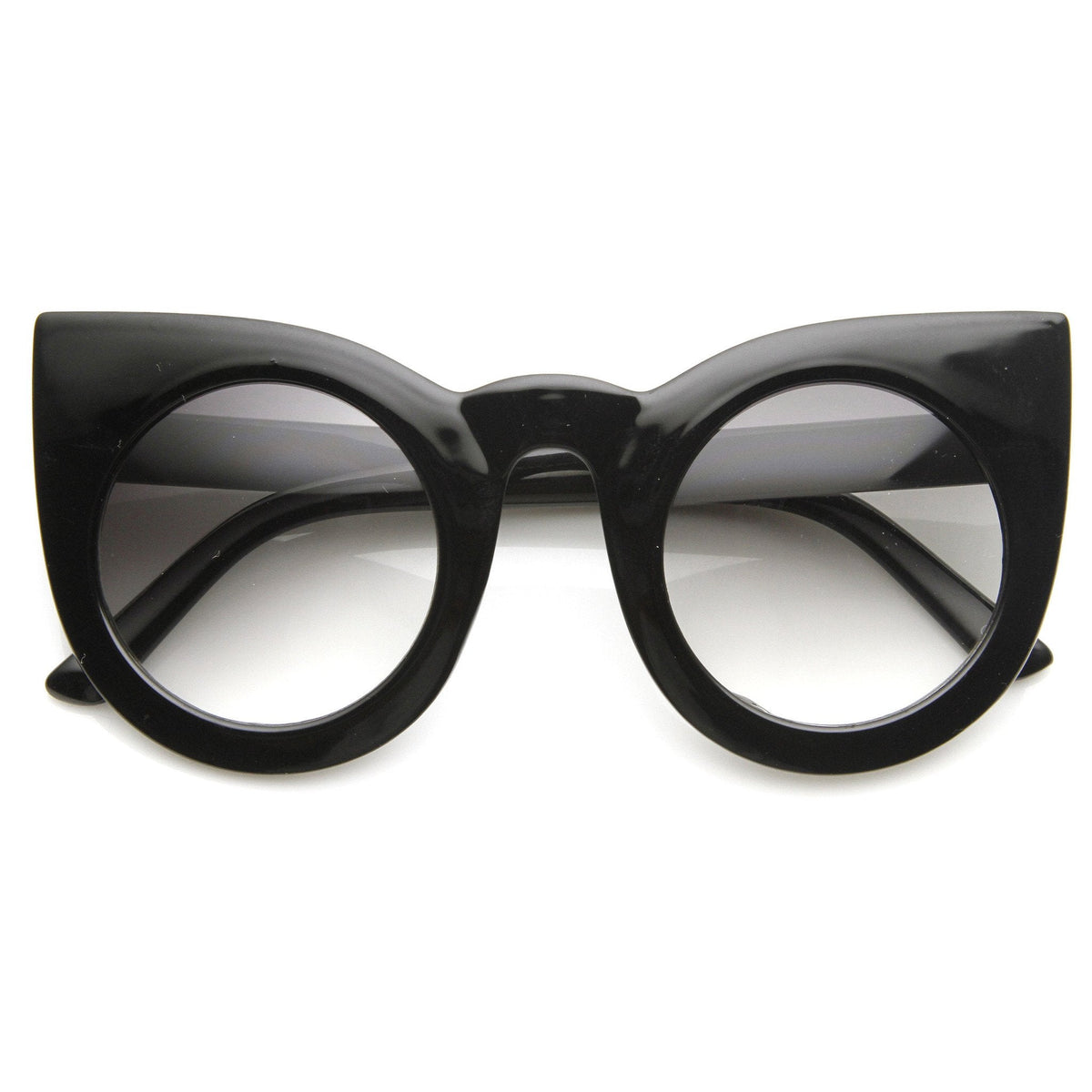 Designer Oversize Round Circle Pointed Cat Eye Sunglasses