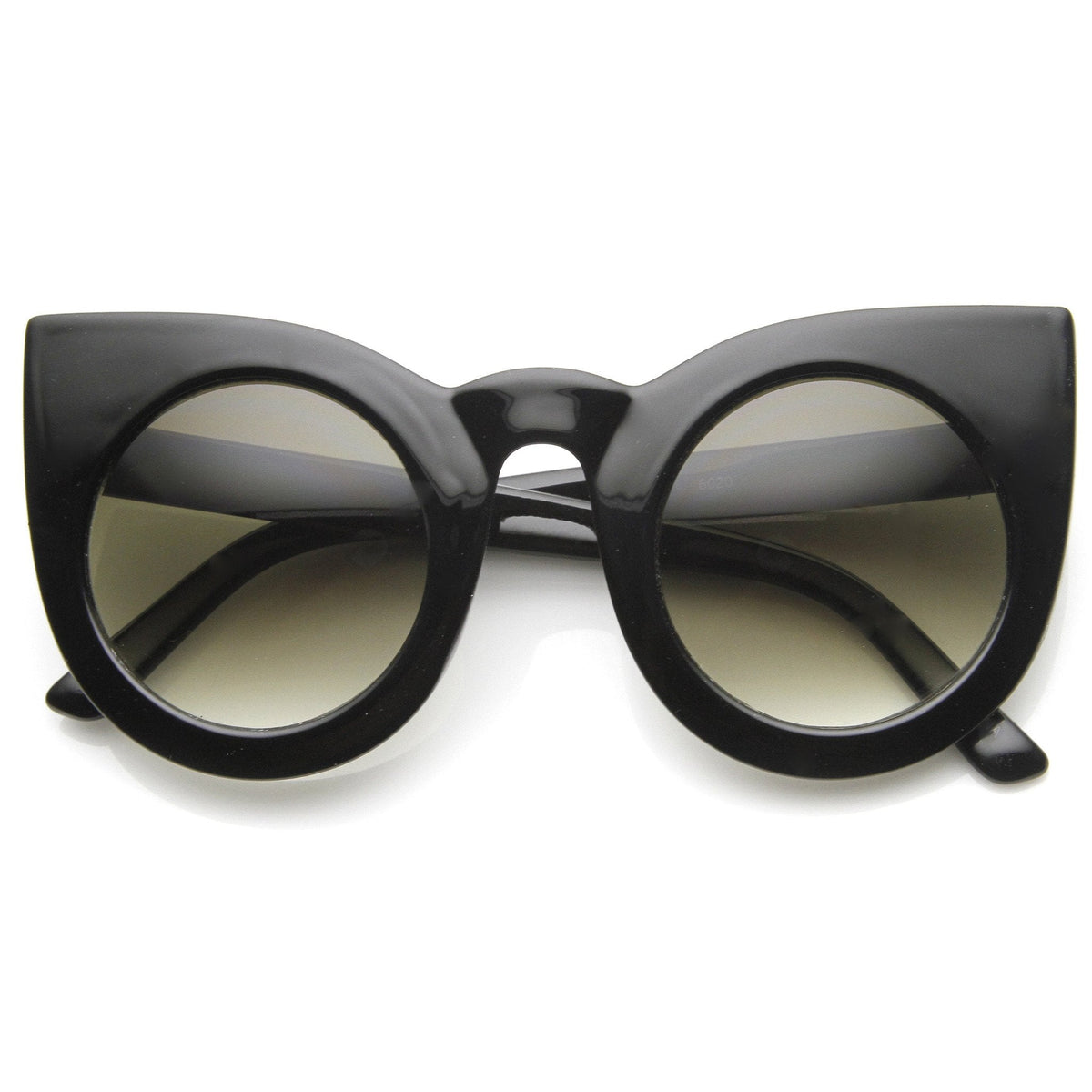 Designer Oversize Round Circle Pointed Cat Eye Sunglasses