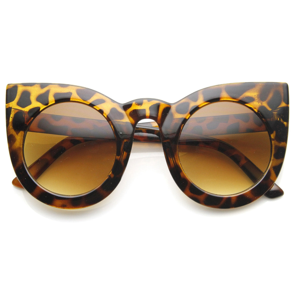 Designer Oversize Round Circle Pointed Cat Eye Sunglasses