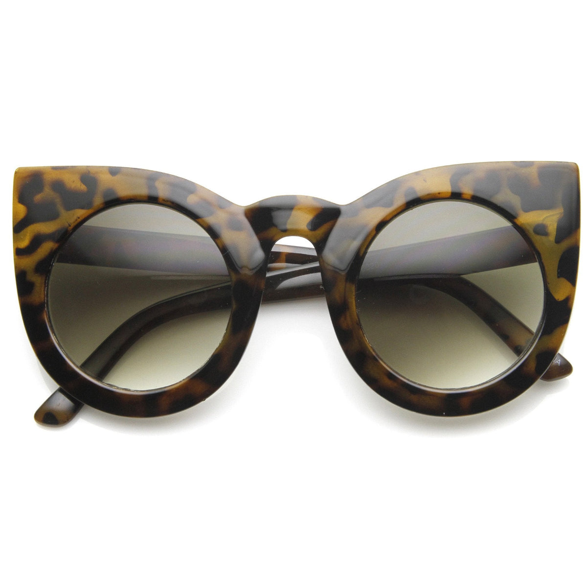 Designer Oversize Round Circle Pointed Cat Eye Sunglasses