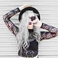 Designer Oversize Round Circle Pointed Cat Eye Sunglasses