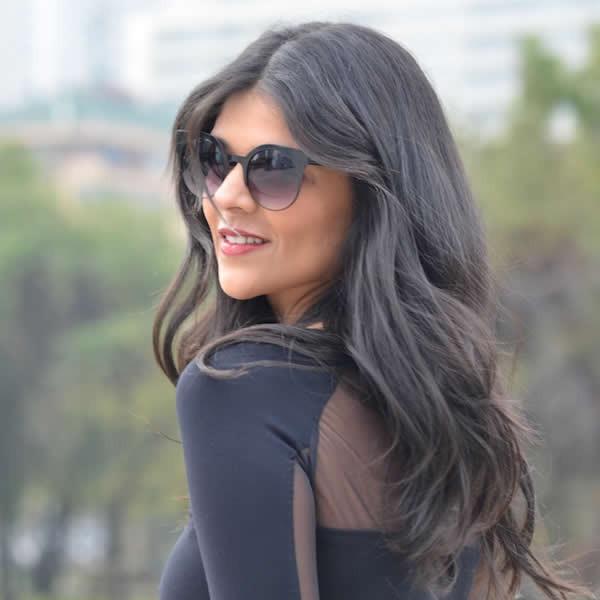 Trendy Full Metal Half Frame Cat Eye Round Sunglasses