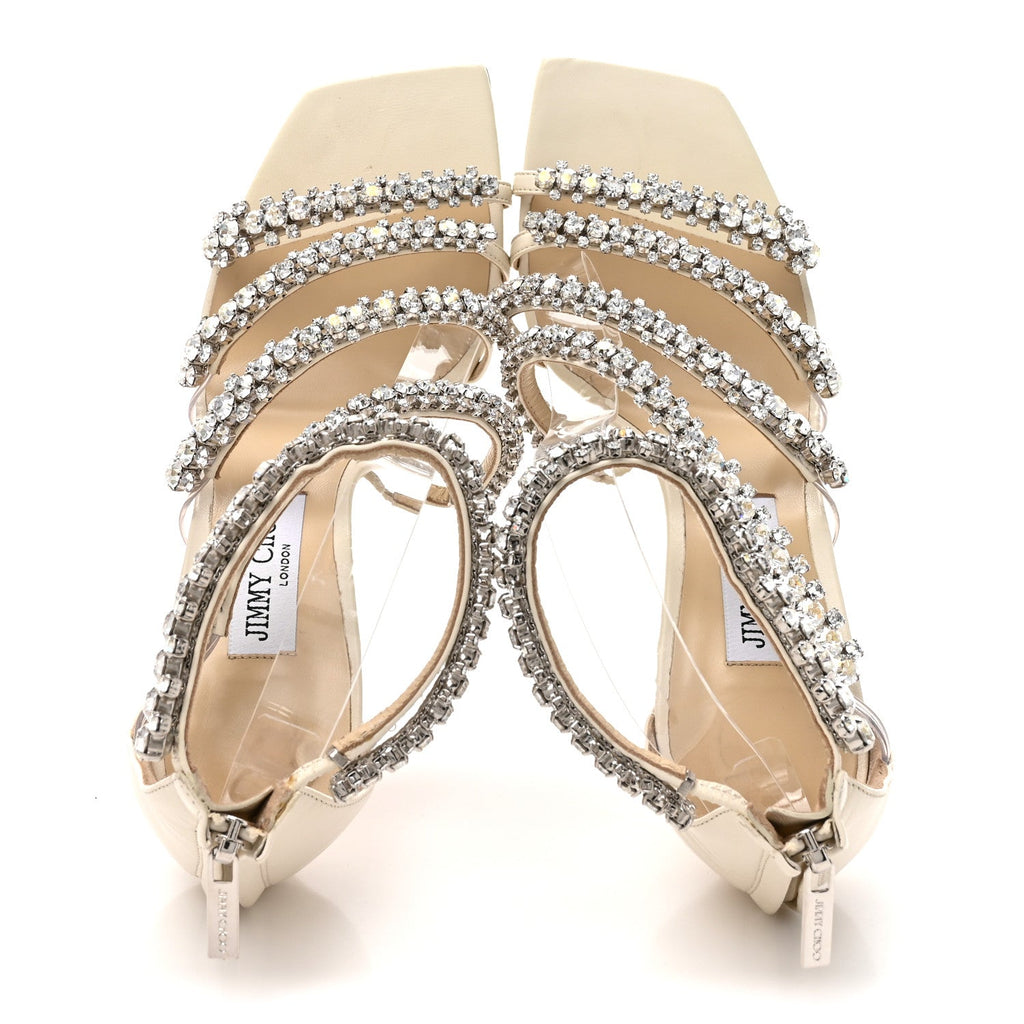 Nappa Crystal Josefine 100 Sandals 39 Latte