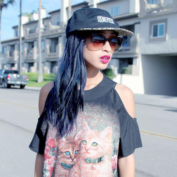 Super Round Half Frame Cat Eye Indie Sunglasses